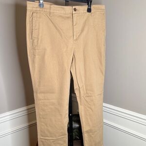 J.Crew high-rise girlfriend Chino in camel size 16